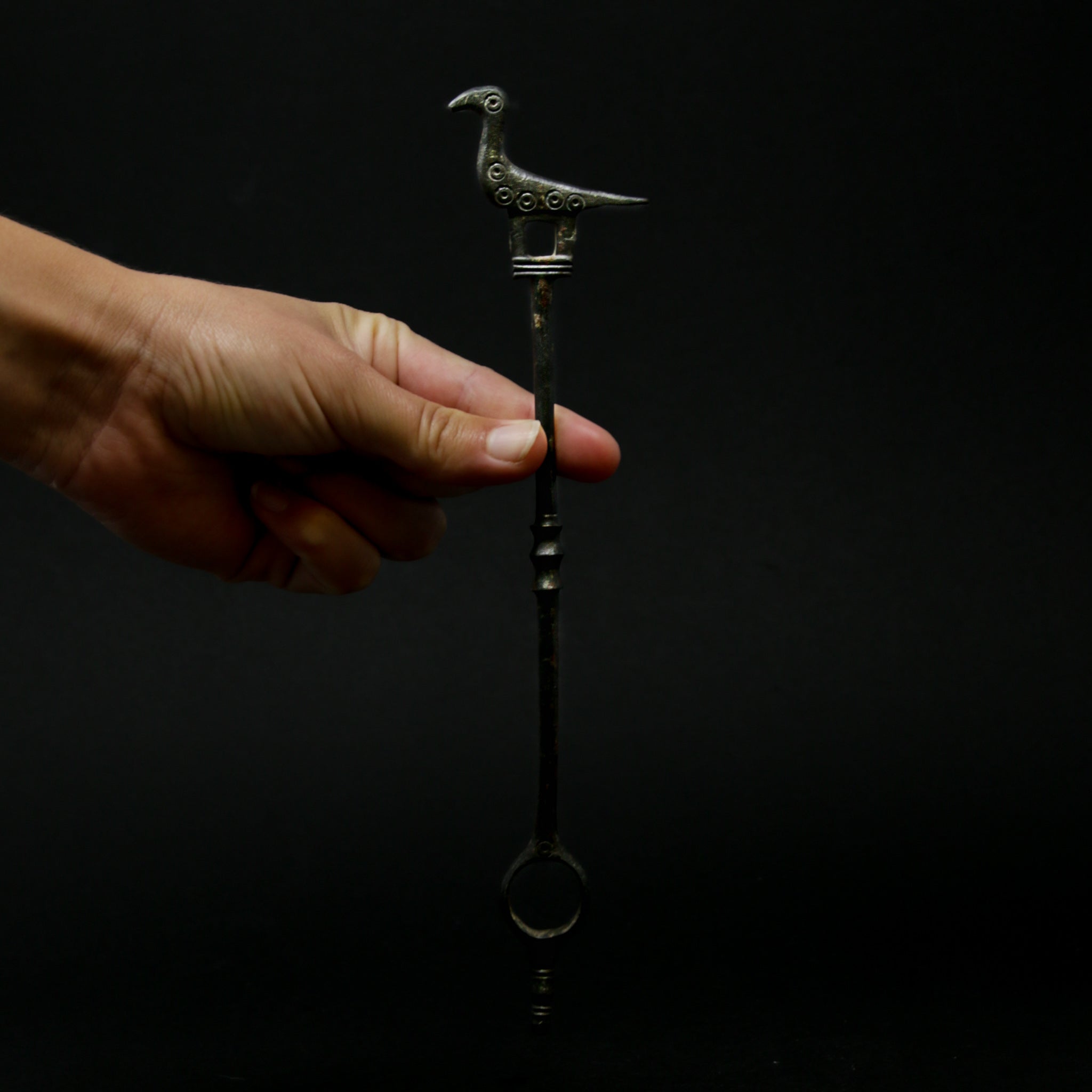 A Byzantine Bronze Stirring Implement with Bird Finial | 9th-11th century AD