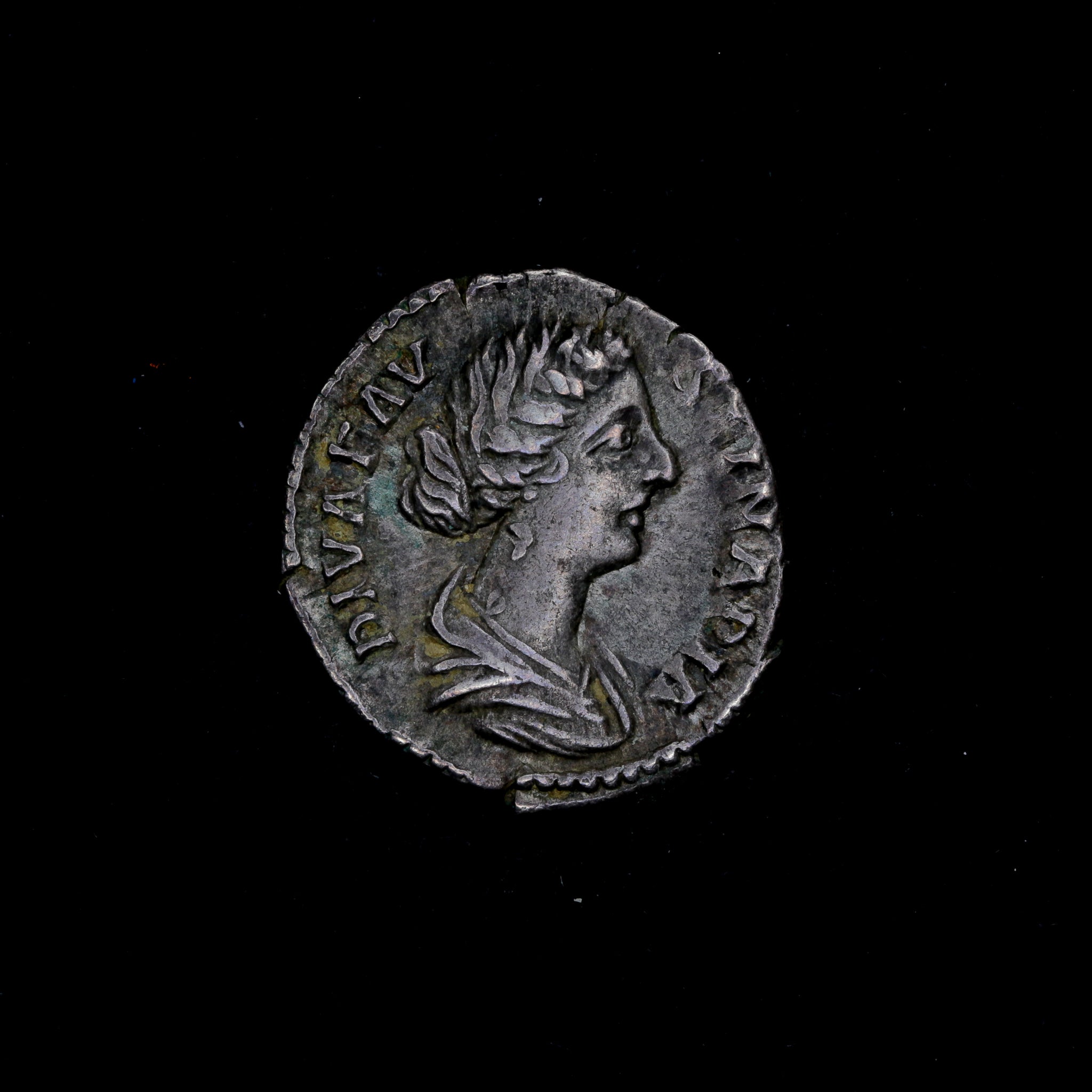 Roman Empire Silver Coin | AR Denarius, DIVA Faustina II Junior | Rome after 176 A.D.