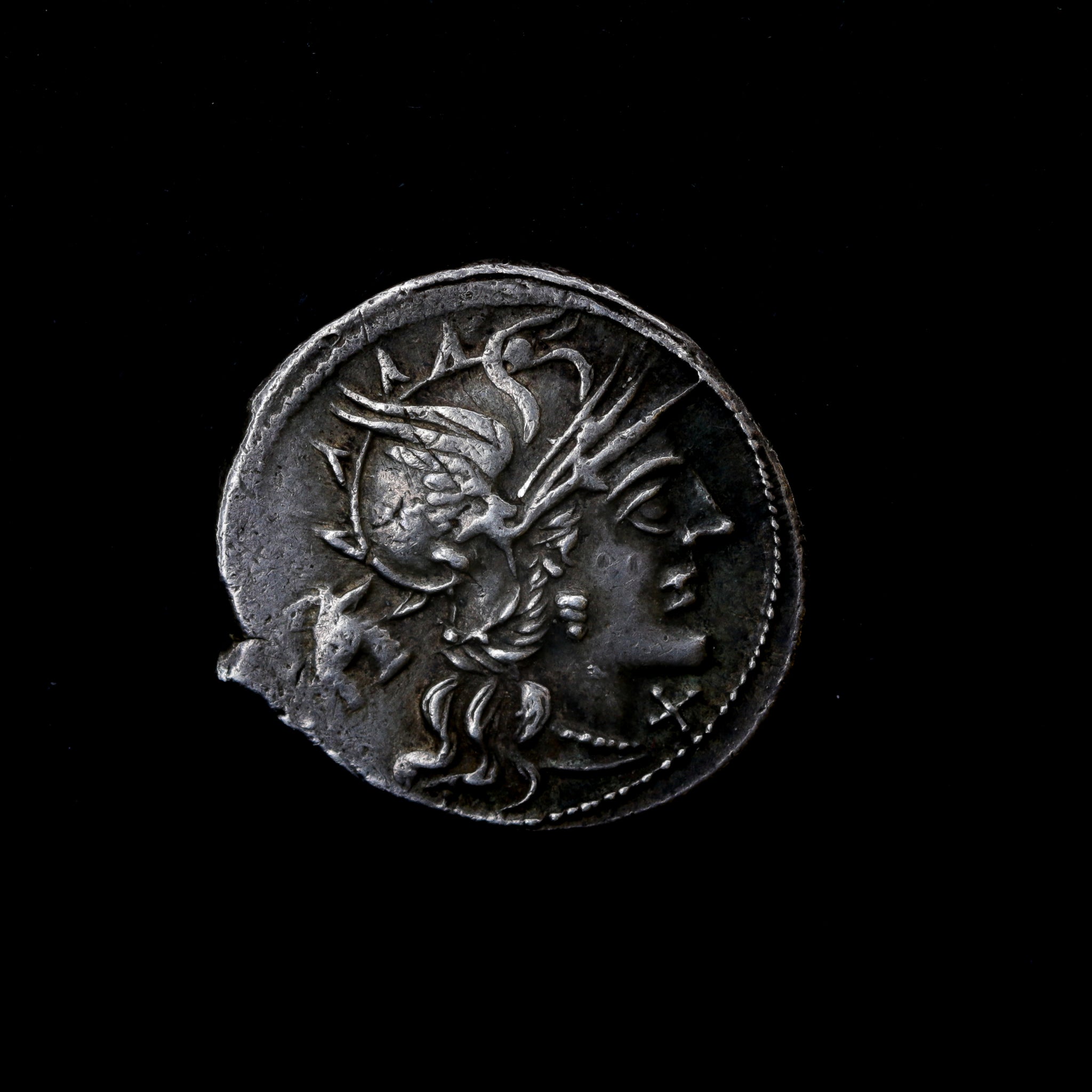 A Roman Republic Silver Coin | AR denarius, M. Iunius Silanus | Rome mint 145 B.C.