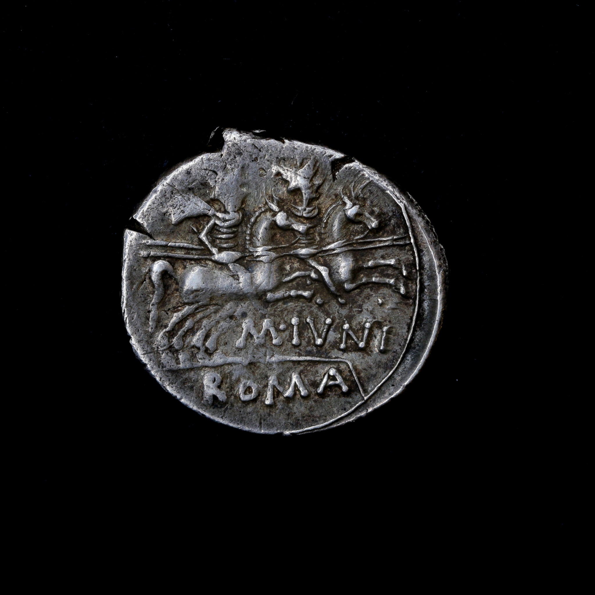A Roman Republic Silver Coin | AR denarius, M. Iunius Silanus | Rome mint 145 B.C.