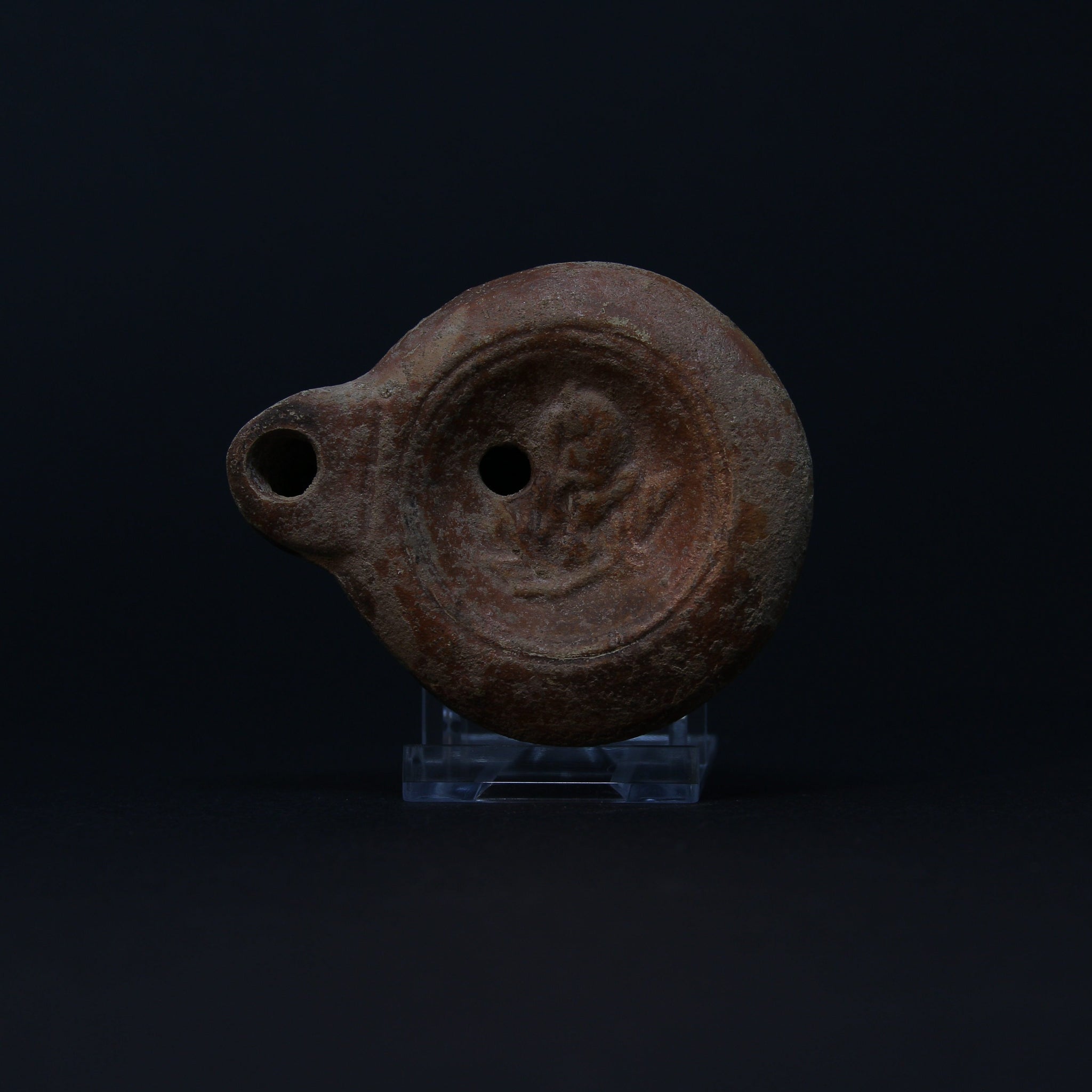 A Roman Terracotta Oil Lamp with Rabbit | 2nd century AD