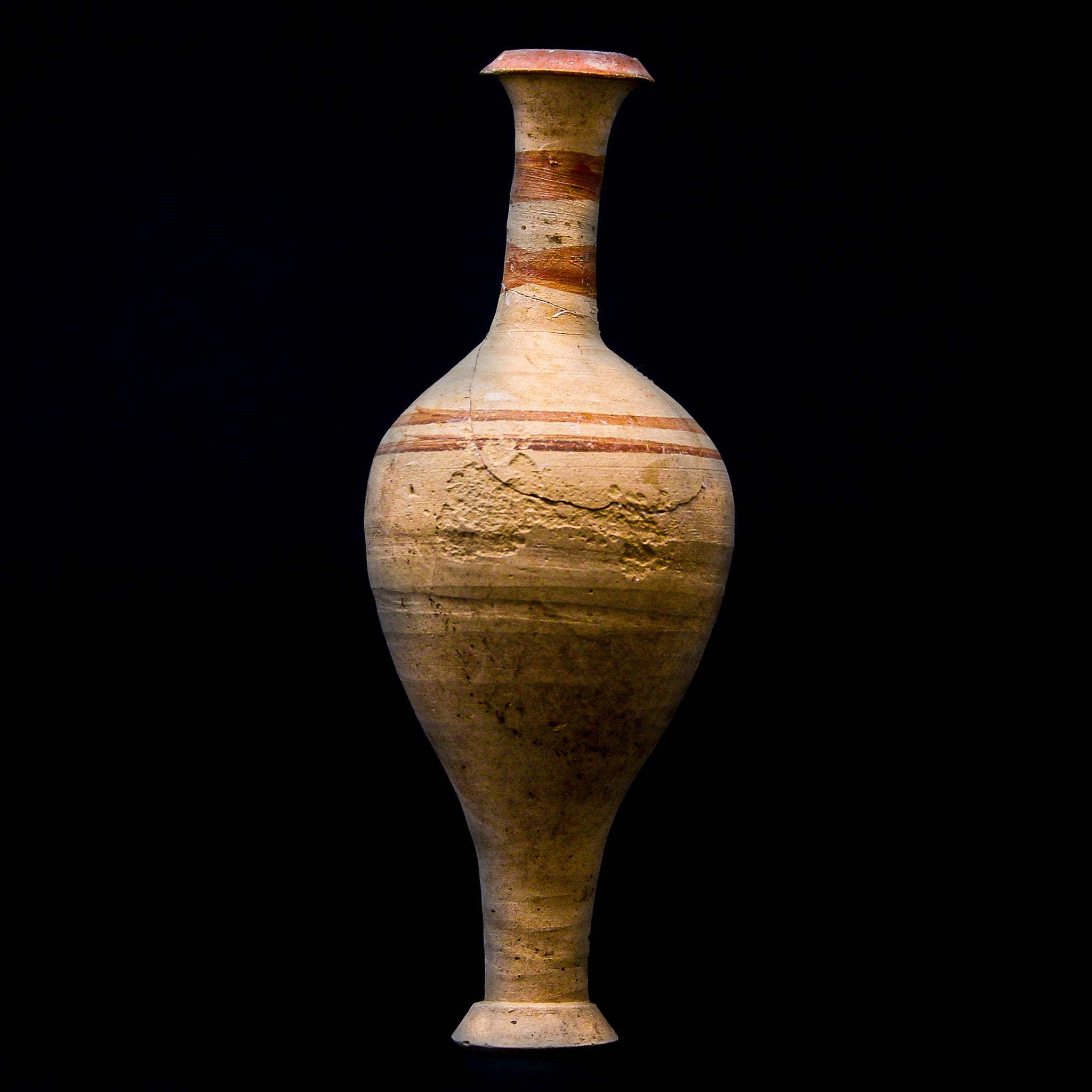 A Greek Ceramic Amphora with Crimson Rings | 5th-3rd century BC