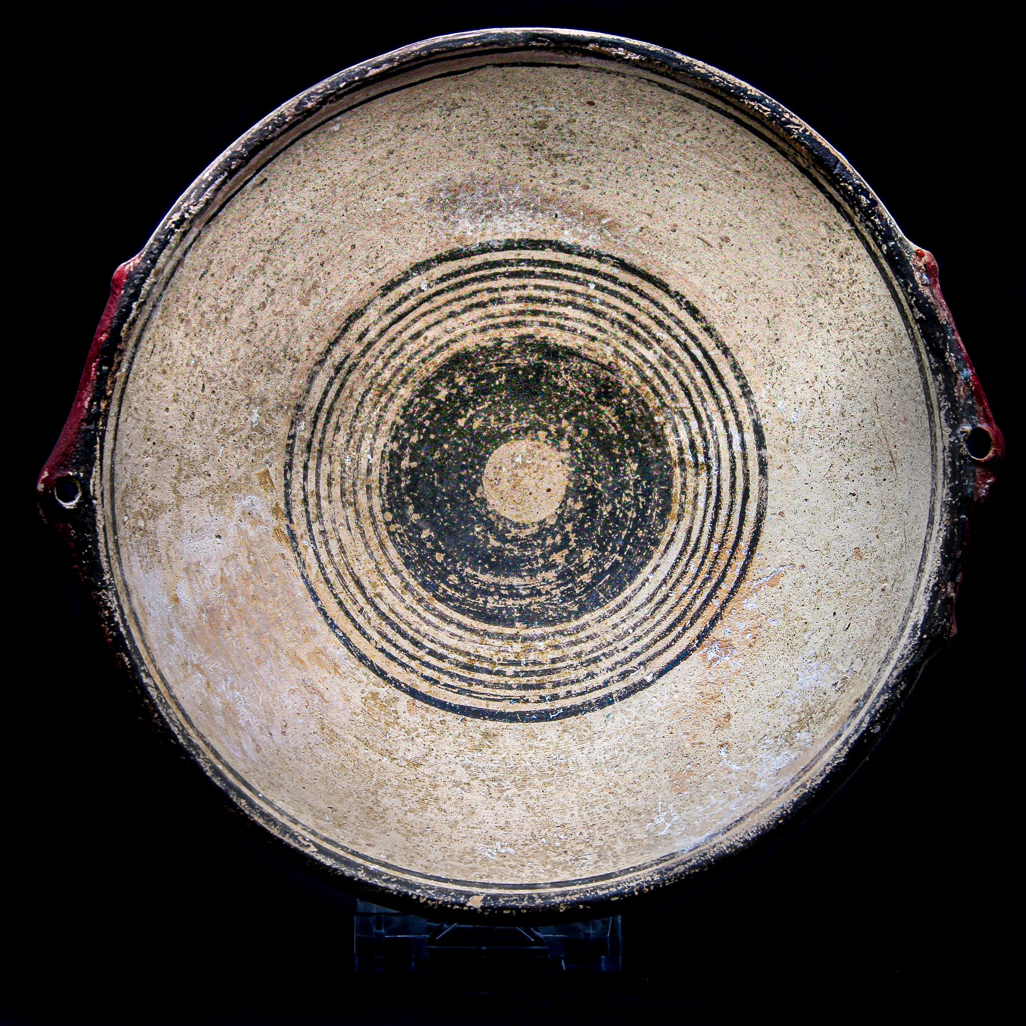 A Greek Terracotta Pottery Painted Plate | Greek, Cyprus, c. 900 B.C.