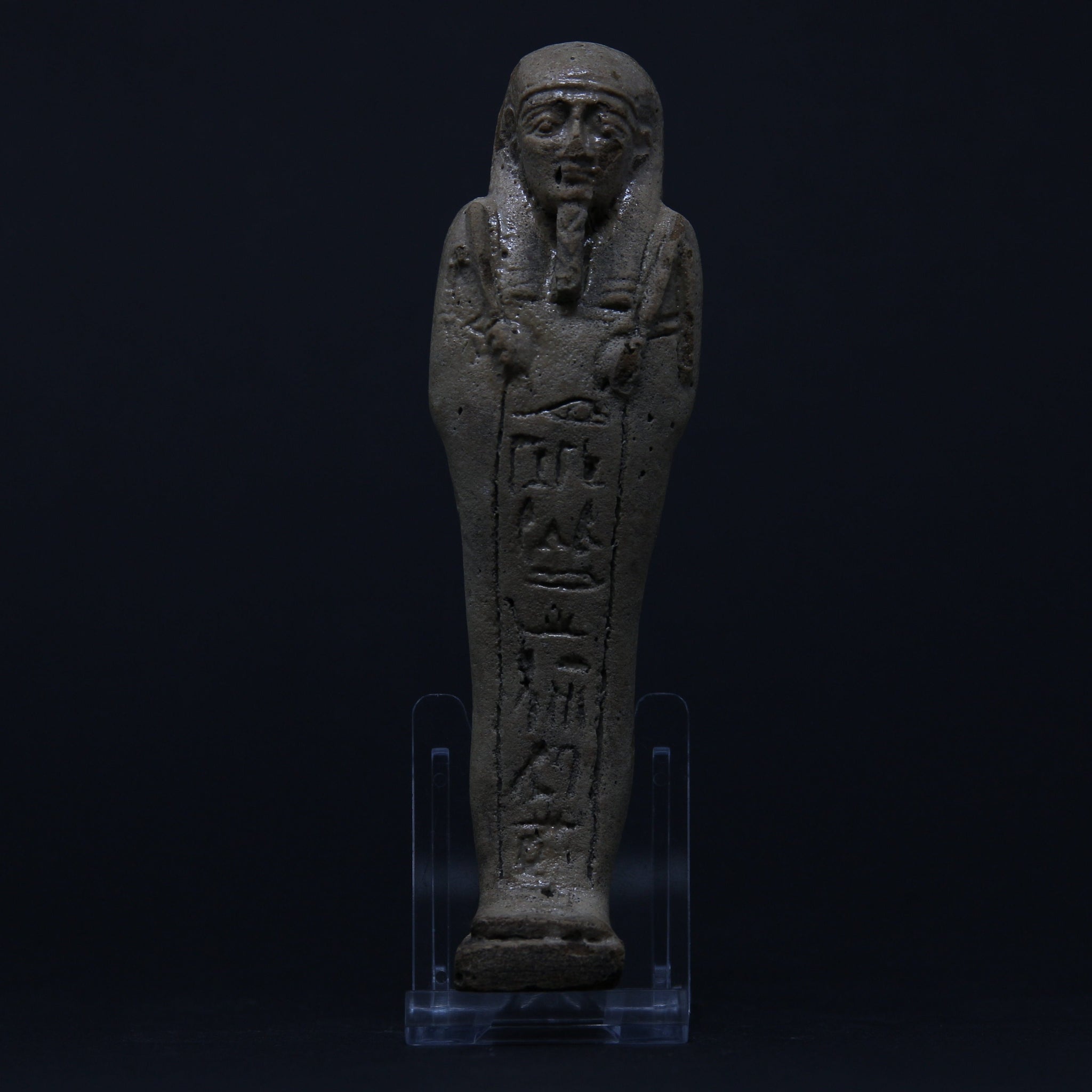 A faience shabti figure with incised inscription | Egypt, Late Dynastic Period c. 380-343 BC